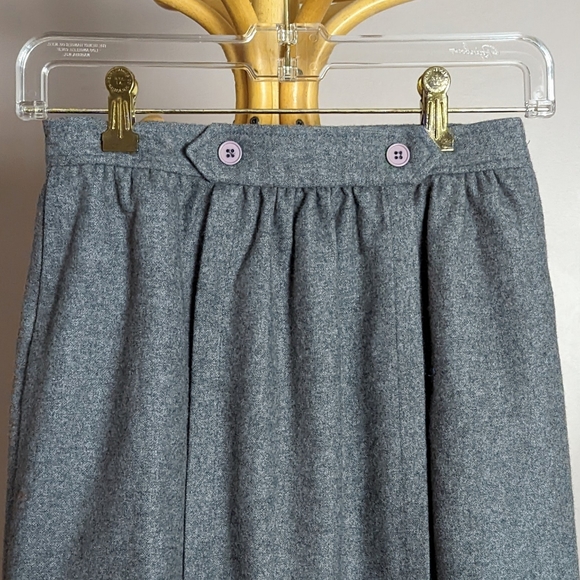 Vintage Jeremy Scott grey wool blend penicil skirt w/ pockets - Picture 3 of 10